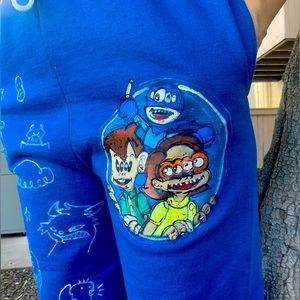 Custom hand painted 1 of 1 Chalk Zone sweats
